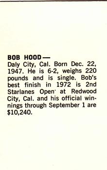 1973 PBA Bowling #NNO Bob Hood Back